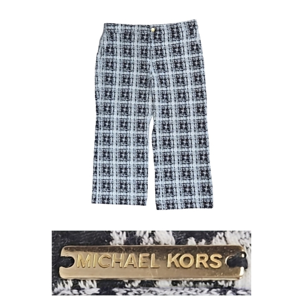 Michael Michael Kors Ankle Crop Dress Pants, Plaid, Size XL
